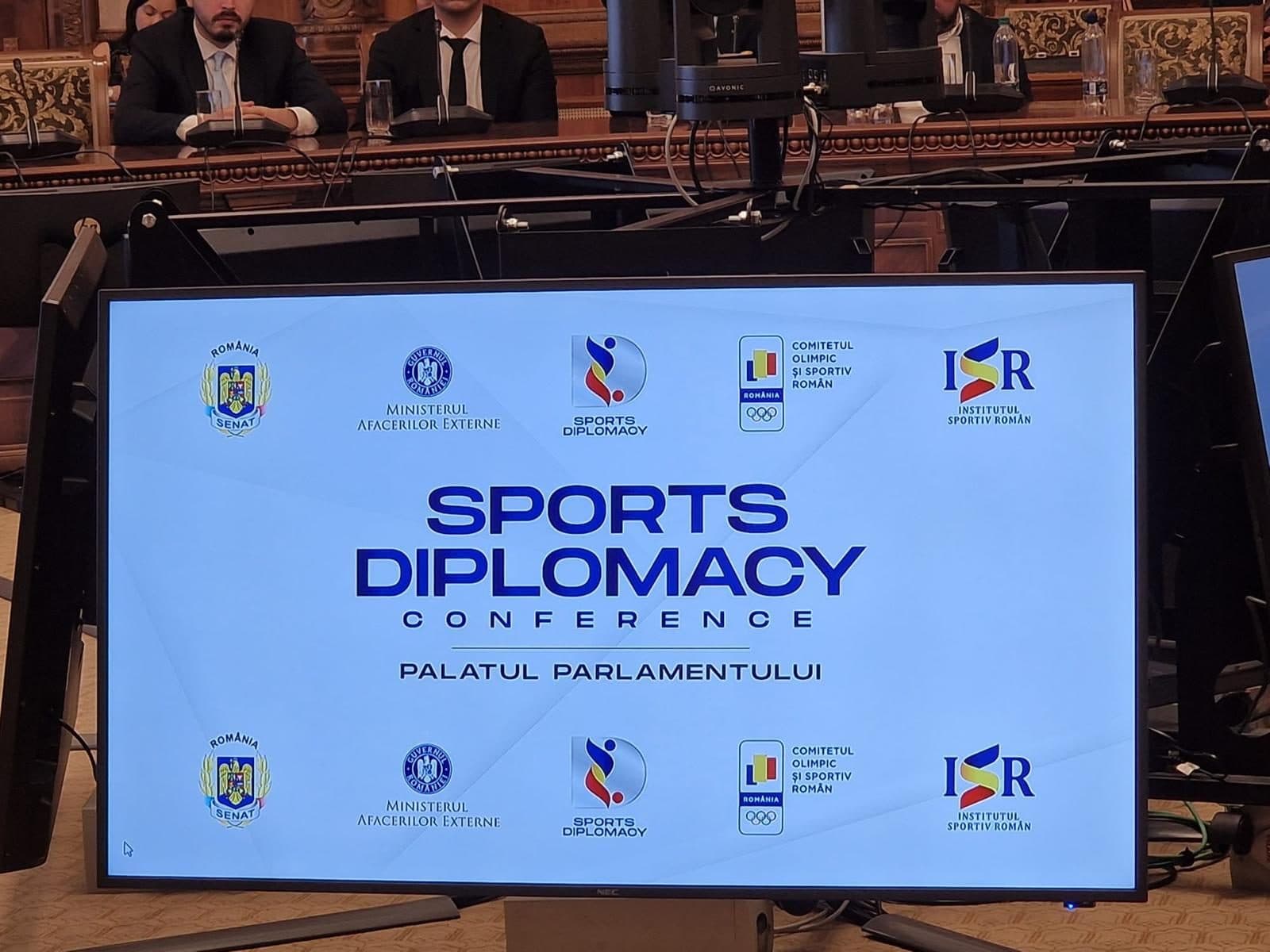 Ecran de deschidere Sports Diplomacy Conference